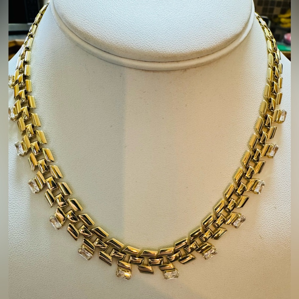 Nordstrom NWT cubic zirconia gold tone necklace